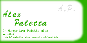 alex paletta business card